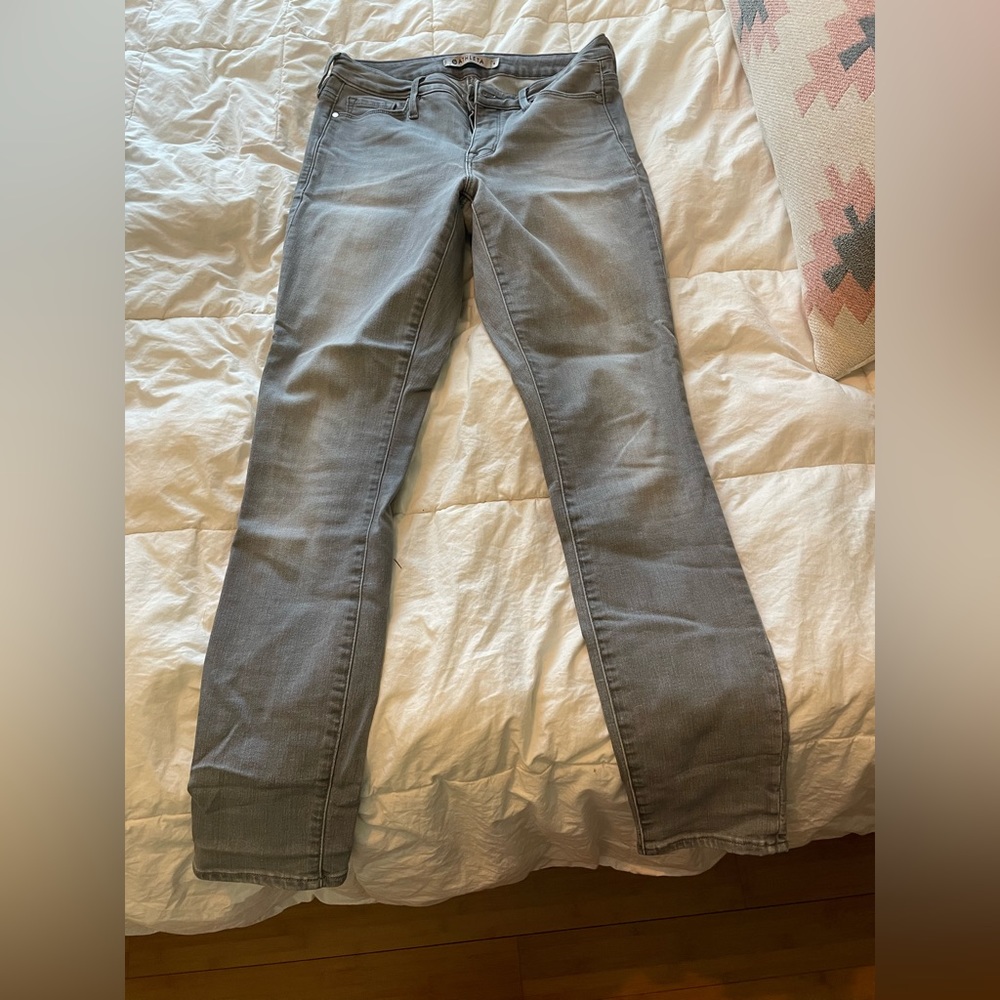 Athleta Sculptek Ultra Skinny Jean Pant size 4 grAY EUC